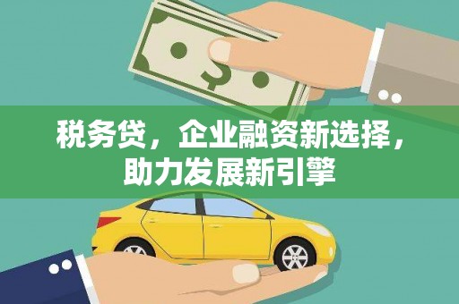 玉井税务贷，企业融资新选择，助力发展新引擎