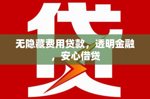 玉井无隐藏费用贷款，透明金融，安心借贷