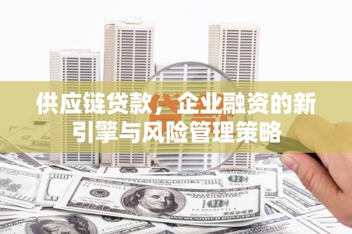 玉井供应链贷款，企业融资的新引擎与风险管理策略