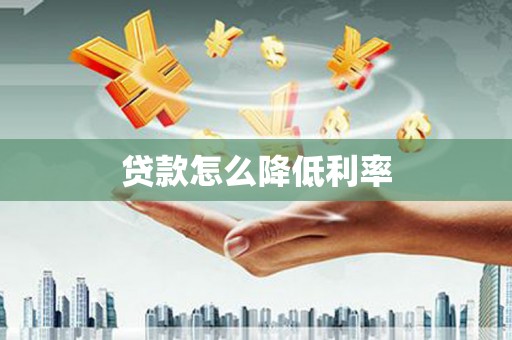 玉井贷款怎么降低利率