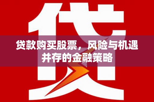 玉井贷款购买股票，风险与机遇并存的金融策略